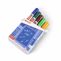 Edding 4090 marqueur craie liquide, Bleu, Marron, Vert, Orange, Ciseau, Inodore, 5 pièce(s)
