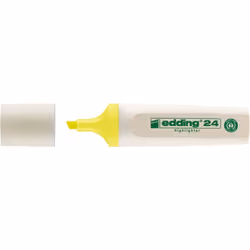 Edding 24 EcoLine, 1 pièce(s), Jaune, Pointe biseautée, Encre à base d’huile, Allemagne