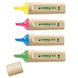 Edding EcoLine 24 marqueur 4 pièce(s) Pointe fine/biseautée Bleu, Vert, Rose, Jaune
