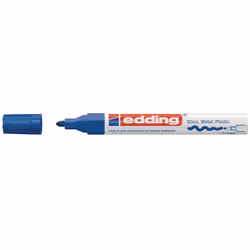 Edding 750, Bleu, Pointe fine, Bleu, Blanc, Plastique, Bold, 2 mm