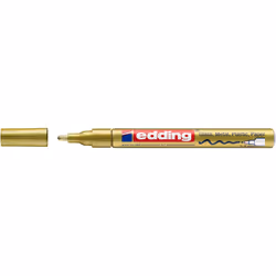 Edding 751, Or, Pointe ogive, Noir, Or, Rouge, Aluminium, Fin, 1 mm
