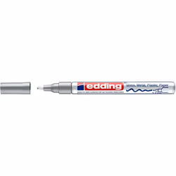 Edding 751, Argent, Pointe ogive, Argent, Aluminium, Fin, 1 mm