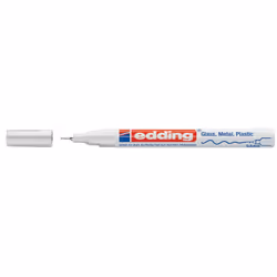 Edding 780, Blanc, Pointe fine, Blanc, Aluminium, Fin, 0,8 mm