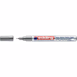 Edding 780, Argent, Pointe fine, Bleu, Rouge, Argent, Aluminium, Fin, 0,8 mm
