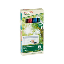 Edding 31 EcoLine marqueur indélébile Pointe fine Noir, Bleu, Vert, Rouge