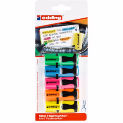 Edding 7, 5 pièce(s), Bleu, Vert, Orange, Rose, Jaune, Pointe biseautée, Couleurs assorties, 1 mm, 3 mm