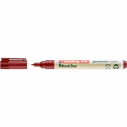 Edding 25 EcoLine, Rouge, Pointe ogive, Ivoire, Rouge, Fin, 1 mm, Fer, Plastique, Cuir, Polystyrène, Acier, pierre, Feuille,  ...