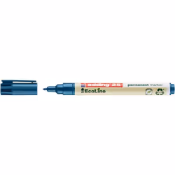 Edding 25 EcoLine, Bleu, Pointe ogive, Bleu, Ivoire, Fin, 1 mm, Fer, Plastique, Cuir, Polystyrène, Acier, pierre, Feuille, Ca ...