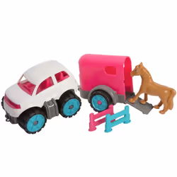 BIG Power-Worker Mini Ponytransporter, Action/Aventure, 2 an(s), Bleu, Marron, Rose, Blanc, Plastique
