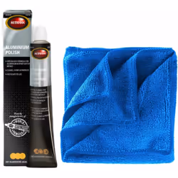 PÂTE À POLIR AUTOSOL ALUMINIUM POLISH 75ml AUTOSOL POLISH ALUMINIUM 75ml Microfibre Offerte 30x30cm Préparation pour polir et ...