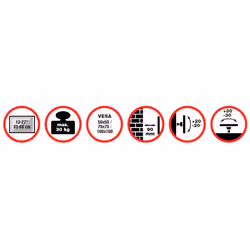 Reflecta 23114 support pour téléviseur 27" Noir