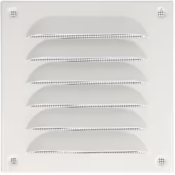 Grille de protection contre les intempéries. Caractéristiques techniques: - trous de passage des vis - avec 4 vis en acier in ...
