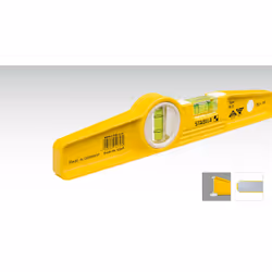 Stabila 02501, Au niveau du charpentier, 0,25 m, Jaune, 0,5 mm/m, Aluminium