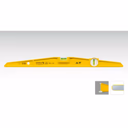 Stabila 02506, Au niveau du charpentier, 1 m, Jaune, 0,5 mm/m, Aluminium