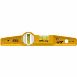 Stabila 02510, Au niveau du charpentier, 0,25 m, Jaune, 0,5 mm/m, Aluminium