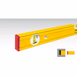 Stabila 19163, Niveau de ligne, 0,4 m, Rouge, Jaune, 0,5 mm/m, Aluminium