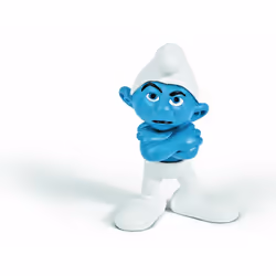 schleich Schtroumpf Grognon, Bleu, Blanc