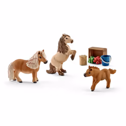 schleich HORSE CLUB Famille de Mini-Shetlands