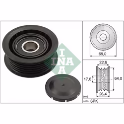 Galet enrouleur de courroie d'accessoire INA 532 0160 10 - Vue supplémentaire 4