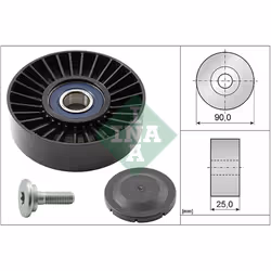 Galet enrouleur de courroie d'accessoire INA 532 0138 10