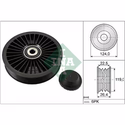 Galet enrouleur de courroie d'accessoire INA 532 0242 10