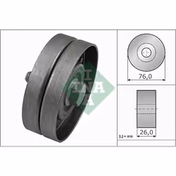 Galet enrouleur de courroie d'accessoire INA 532 0326 30
