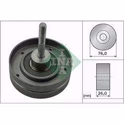 Galet enrouleur de courroie d'accessoire INA 532 0351 30