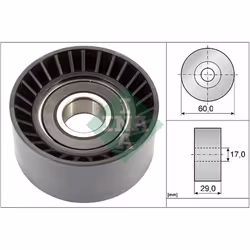 Galet enrouleur de courroie d'accessoire INA 532 0364 20