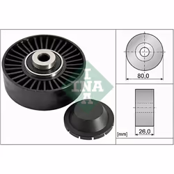 Galet enrouleur de courroie d'accessoire INA 532 0370 20