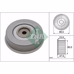 Galet enrouleur de courroie d'accessoire INA 532 0381 20