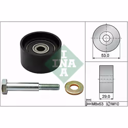 Galet enrouleur de courroie de distribution INA 532 0287 10