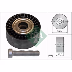 Galet enrouleur de courroie d'accessoire INA 532 0433 10