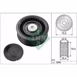 Galet enrouleur de courroie d'accessoire INA 532 0344 10
