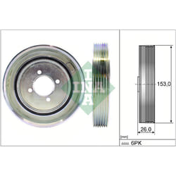 Poulie damper, vilebrequin INA 544 0040 10