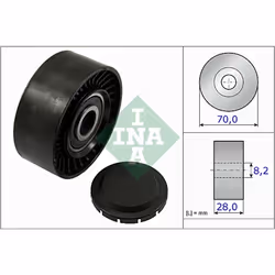 Galet enrouleur de courroie d'accessoire INA 532 0468 10