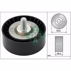 Galet enrouleur de courroie d'accessoire INA 532 0475 10