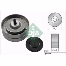 Galet enrouleur de courroie d'accessoire INA 532 0463 10