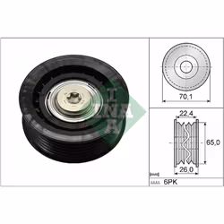 Galet enrouleur de courroie d'accessoire INA 532 0471 10
