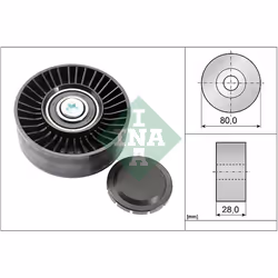 Galet enrouleur de courroie d'accessoire INA 532 0515 10