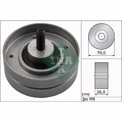 Galet enrouleur de courroie d'accessoire INA 532 0524 10