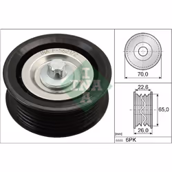 Galet enrouleur de courroie d'accessoire INA 532 0531 10