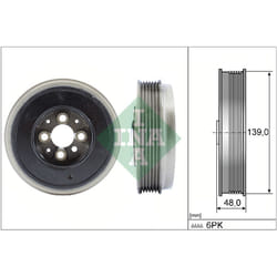 Poulie damper, vilebrequin INA 544 0065 10