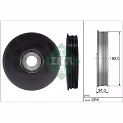 Poulie damper, vilebrequin INA 544 0079 10