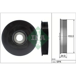 Poulie damper, vilebrequin INA 544 0079 10