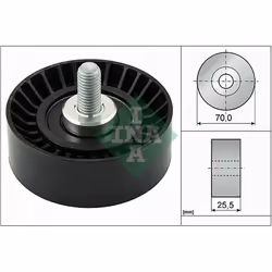 Galet enrouleur de courroie d'accessoire INA 532 0545 10