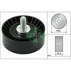 Galet enrouleur de courroie d'accessoire INA 532 0545 10