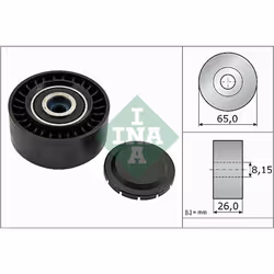 Galet enrouleur de courroie d'accessoire INA 532 0564 10