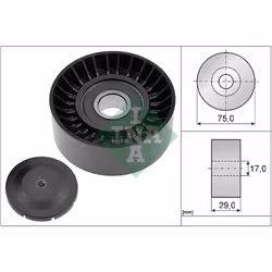 Galet enrouleur de courroie d'accessoire INA 532 0536 10