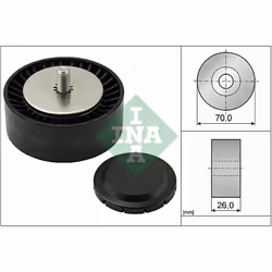 Galet enrouleur de courroie d'accessoire INA 532 0553 10