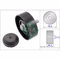 Galet enrouleur de courroie d'accessoire INA 532 0632 10